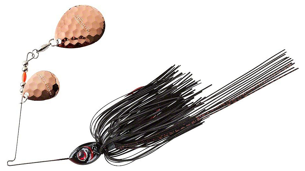 Booyah Tux &amp; Tails Spinnerbait, 1/2oz, Black/Copper, BYTCC12674