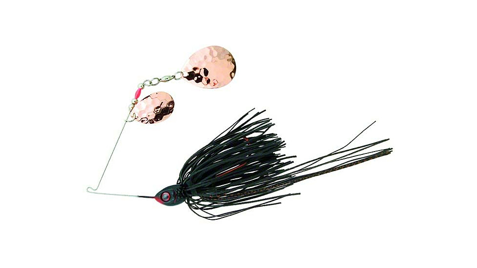 Booyah Tux &amp; Tails Spinnerbait, 3/8oz, Black/Copper, BYTCC38674