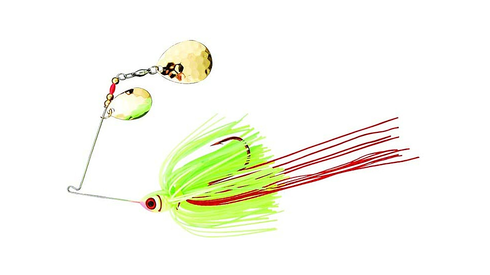 Booyah Tux &amp; Tails Spinnerbait, 3/8oz, Wounded Limetreuse, BYTCC38675