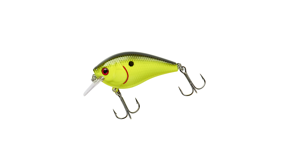 Booyah XCS1 Squarebill Crankbait, 2.3in, Black Chartreuse, BYXCS190