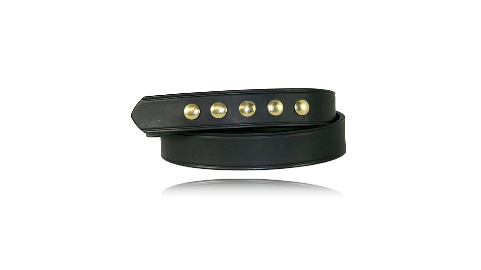 Boston Leather 1 1/2 Five-snap Belt, Gold Snap Finish Standard, Hi Gloss - 6583-2-58-GLD