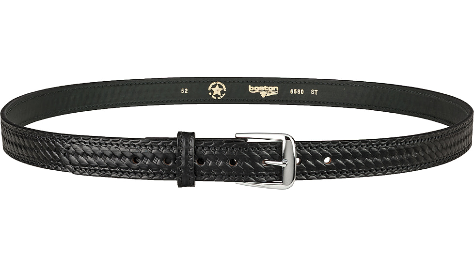 Boston Leather 6580 Boston - Dress Belt W/ Stitched Edge - 6580ST-3-52