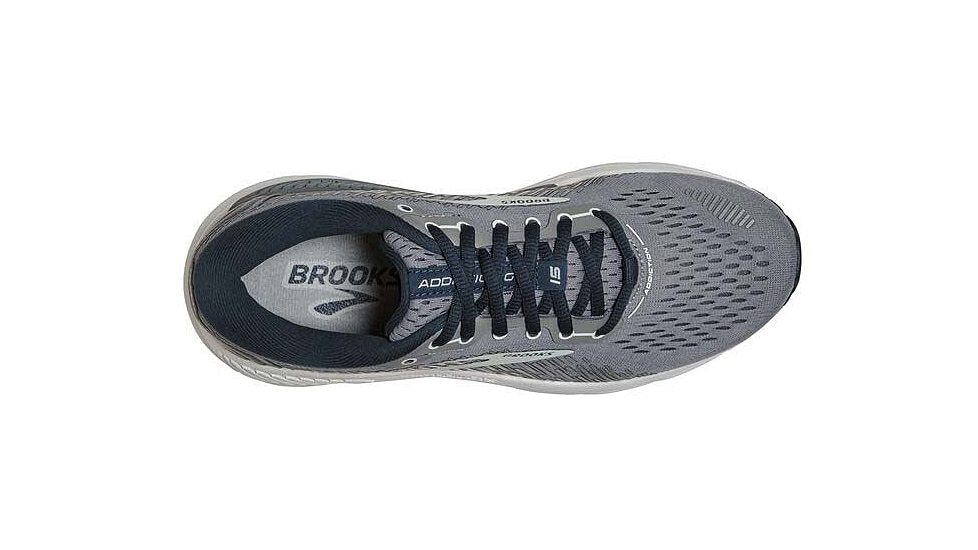 Brooks Addiction GTS 15 Running Shoes - Womens, Wide, Grey/Navy/Aqua, 8.5, 1203521D099.085