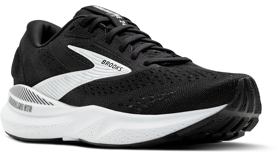 Brooks Adrenaline GTS 24 Road Running Shoes - Mens, Black/White, 9.0 US/Medium, 1104371D087.090
