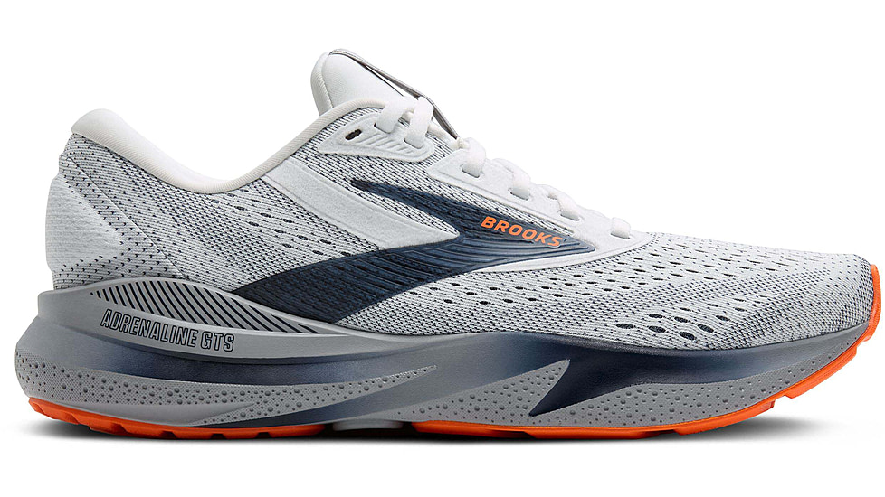 Brooks Adrenaline GTS 24 Road Running Shoes - Mens, White/Peacoat/Alloy, 12.0 US/Medium, 1104371D129.120