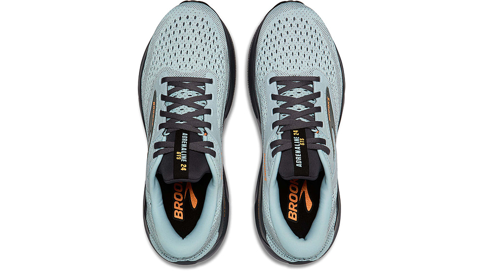 Brooks Adrenaline GTS 24 Road Running Shoes - Mens, Winter Sky/Ebony/Orange, 10.0 US/Medium, 1104371D416.100