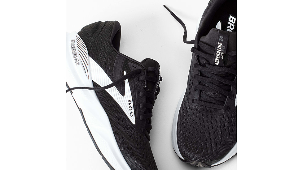 Brooks Adrenaline GTS 24 Road Running Shoes - Womens, Black/White, 6.5 US/Medium, 1204261B087.065