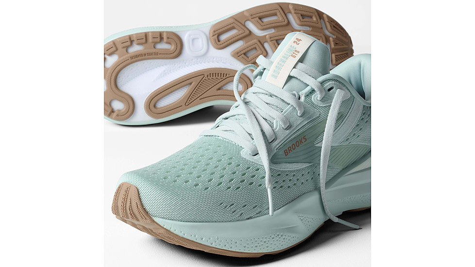Brooks Adrenaline GTS 24 Road Running Shoes - Womens, Cloud Blue/Coconut/Portabella, 8.0 US/Medium, 1204261B445.080