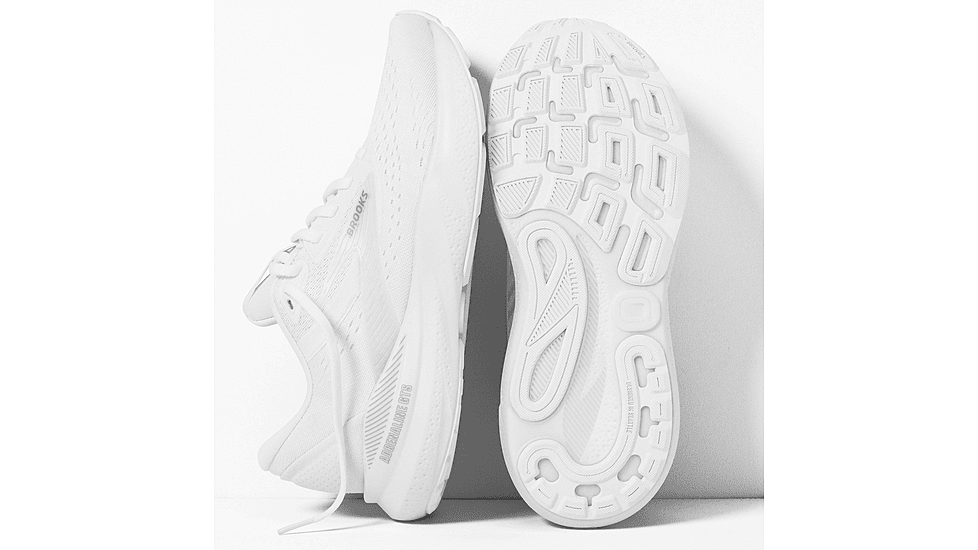 Brooks Adrenaline GTS 24 Road Running Shoes - Womens, White/Oyster/Alloy, 6.5 US/Medium, 1204261B148.065