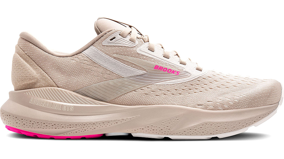 Brooks Adrenaline GTS 24 Running Shoes - Womens, Chateau Grey/Coconut/Pink, 8.5 US, 1204261B159.085