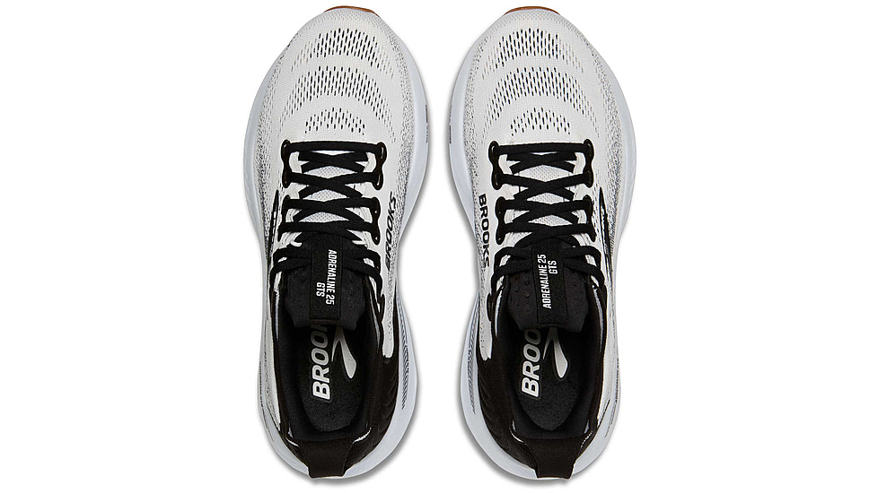Brooks Adrenaline GTS 25 - Womens Road Running Shoes, White/Black/White, 8.5 US, 1204431D189.085
