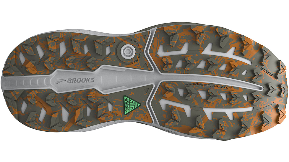 Brooks Caldera 8 Trailrunning Shoes - Mens, Dusty Olive/Lime/Oyster, 8, 1D, 1104401D314.080