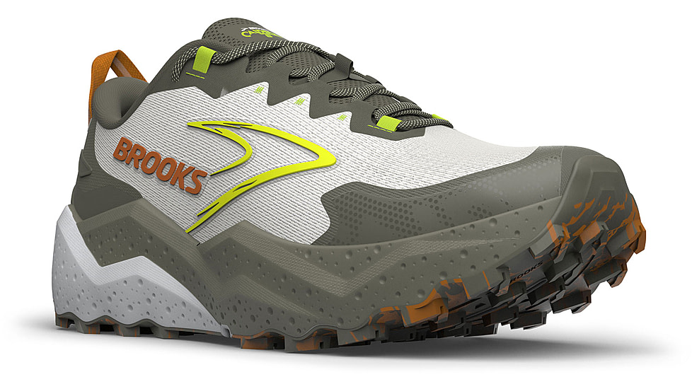 Brooks Caldera 8 Trailrunning Shoes - Mens, Dusty Olive/Lime/Oyster, 8, 1D, 1104401D314.080