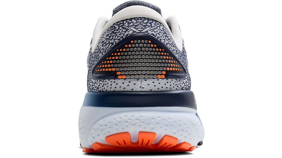 Brooks Ghost 16 Road Running Shoes - Mens, White/Peacoat/Orange, 11.5 US/Medium, 1104181D130.115