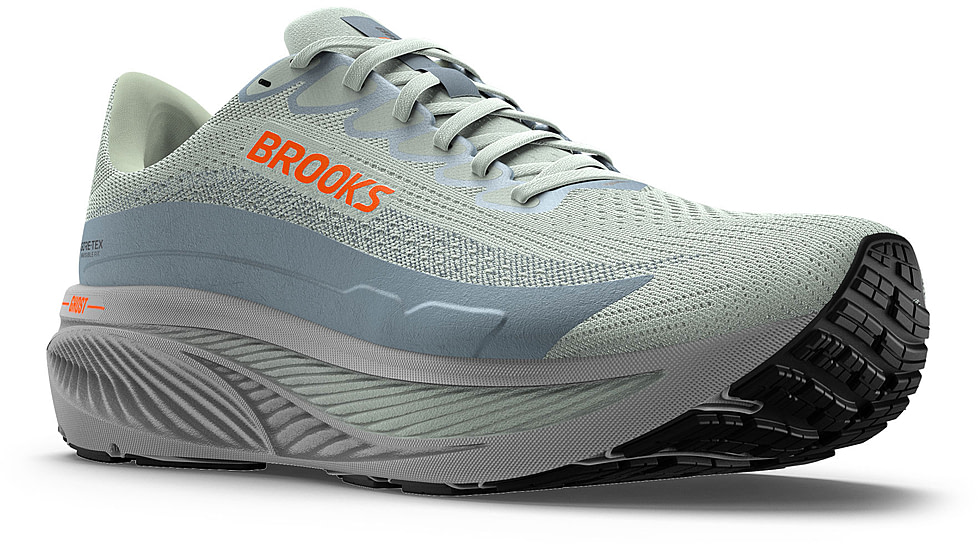 Brooks Ghost 17 GTX Road Running Shoes - Mens, Smoke/Primer Grey/Orange, 12, 1D, 1104621D022.120