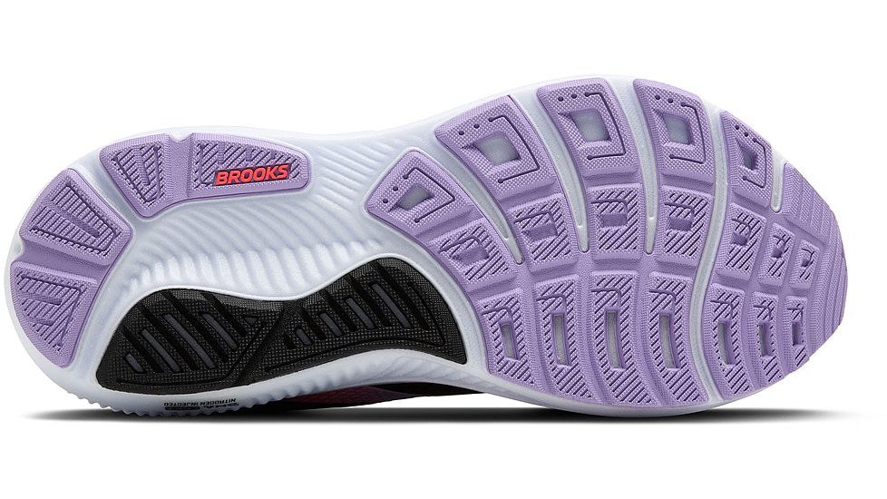 Brooks Ghost 17 Road Running Shoes - Womens, Black/Purple/Coral, 6, 1B, 1204311B080.060