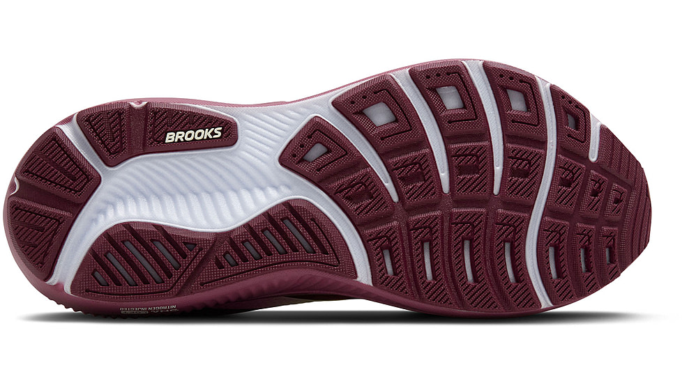 Brooks Ghost 17 Road Running Shoes - Womens, Burgundy/Pink/Green, 6.5, 1B, 1204311B581.065