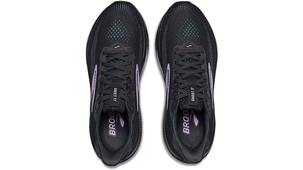 Brooks Ghost 17 Road Running Shoes - Womens, Grey/Clearwater/Purple, 6.5, 1B, 1204311B081.065