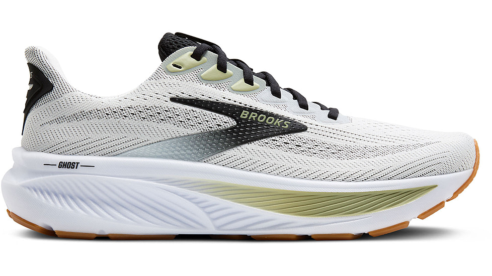 Brooks Ghost 17 Rosd Running Shoes - Mens, White/Black/Tea, 12, 1D, 1104421D191.120
