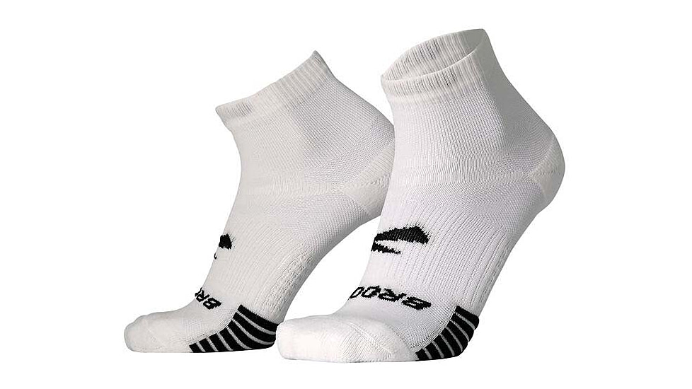 Brooks Ghost Lite Quarter 2-Pack Sock, White, XL, 280497100.040