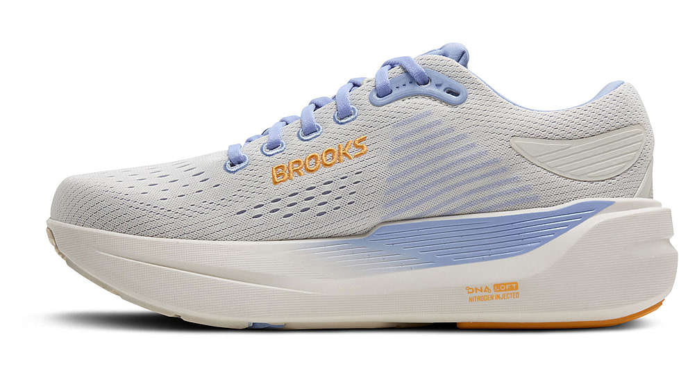 Brooks Ghost Max 3 Road Running Shoes - Womens, Coconut/Blue Heron/Orange, 9, 1B, 1204571B151.090