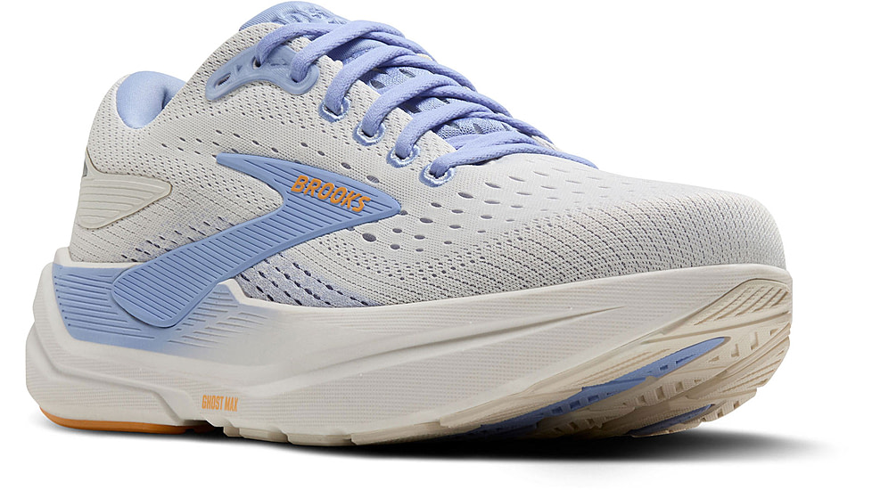 Brooks Ghost Max 3 Road Running Shoes - Womens, Coconut/Blue Heron/Orange, 9, 1B, 1204571B151.090