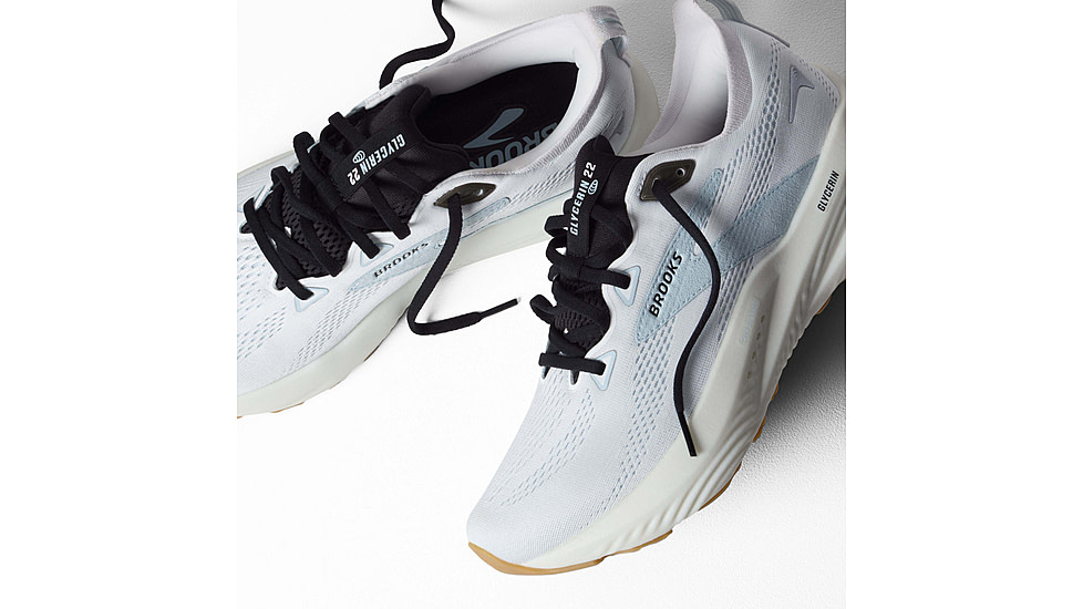 Brooks Glycerin 22 Road Running Shoes - Mens, Bright White/Winter Sky/Black, 12.0 US/Medium, 1104451D175.120