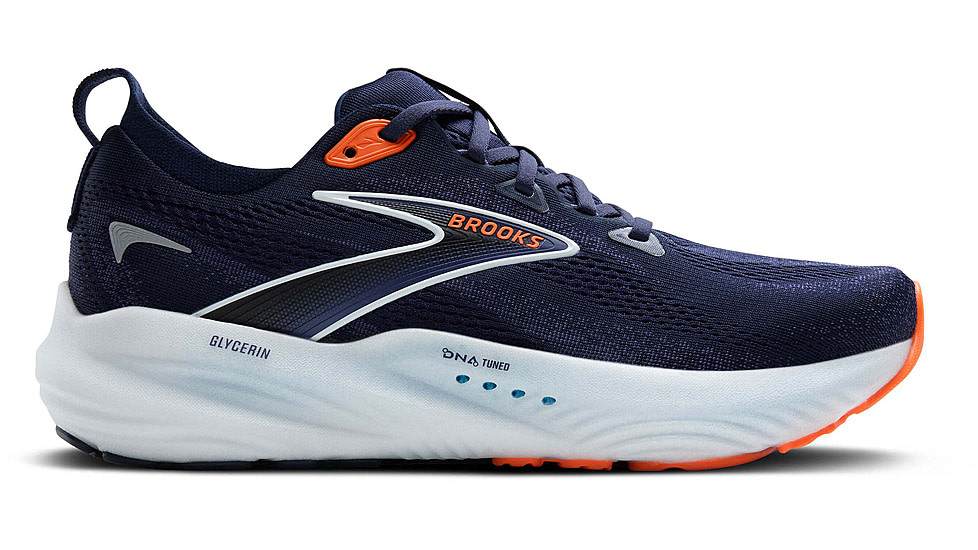 Brooks Glycerin 22 Road Running Shoes - Mens, Peacoat/Blue Ribbon/Orange, 10.0 US/Medium, 1104451D494.100