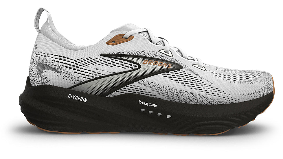 Brooks Glycerin 22 Road Running Shoes - Mens, White/Grey/Black, 11.5, 1D, 1104451D135.115