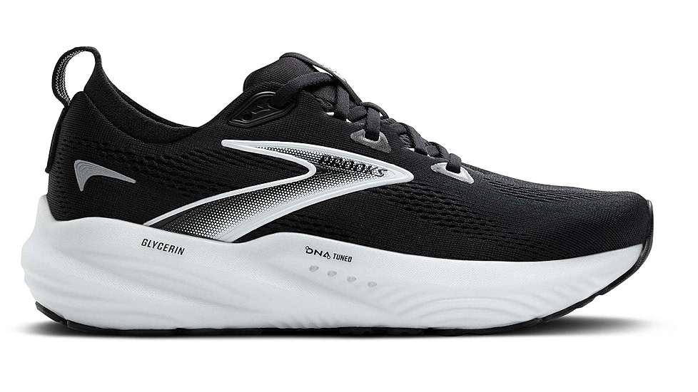 Brooks Glycerin 22 Road Running Shoes - Womens, Black/Grey/White, 8.0 US/Wide, 1204341D090.080