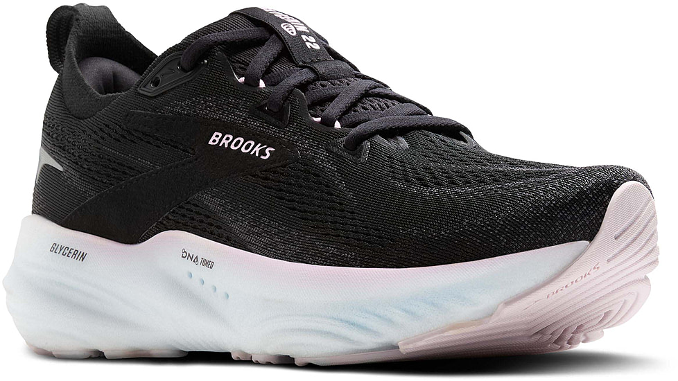 Brooks Glycerin 22 Road Running Shoes - Womens, Black/Orchid Ice/White, 7.5 US/Medium, 1204341B024.075