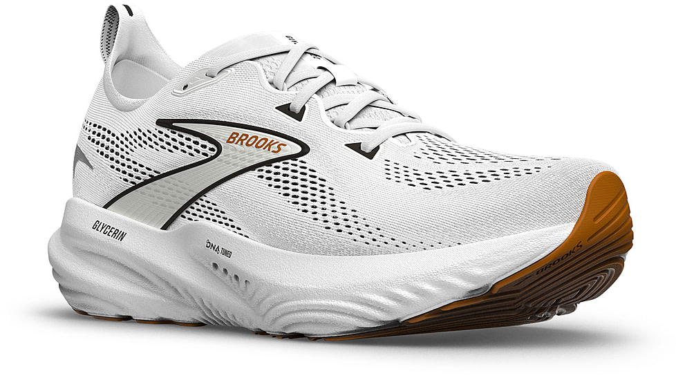 Brooks Glycerin 22 Road Running Shoes - Womens, White/Grey/Black, 10, 1B, 1204341B135.100
