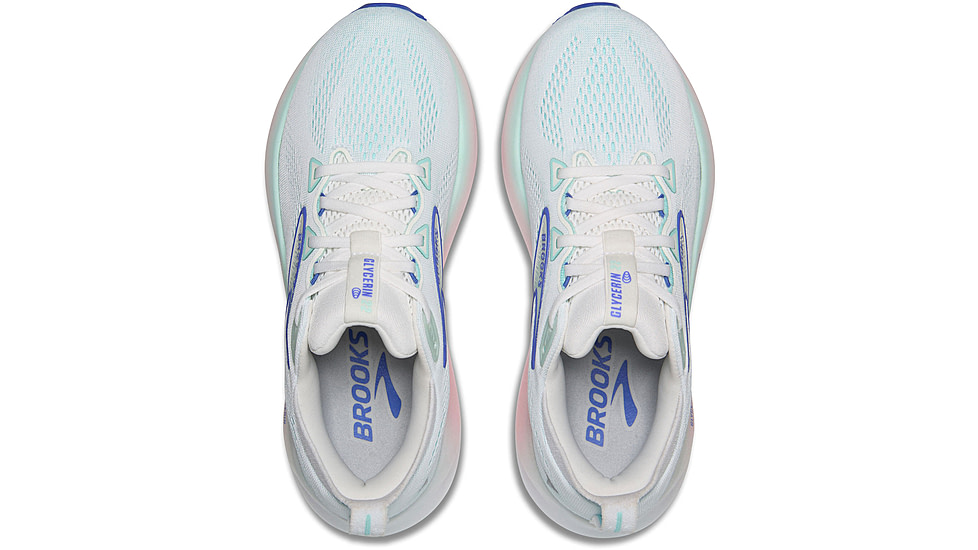 Brooks Glycerin 22 Road Running Shoes - Womens, White/Limpet Shell/Amparo Blue, 10, 1B, 1204341B110.100