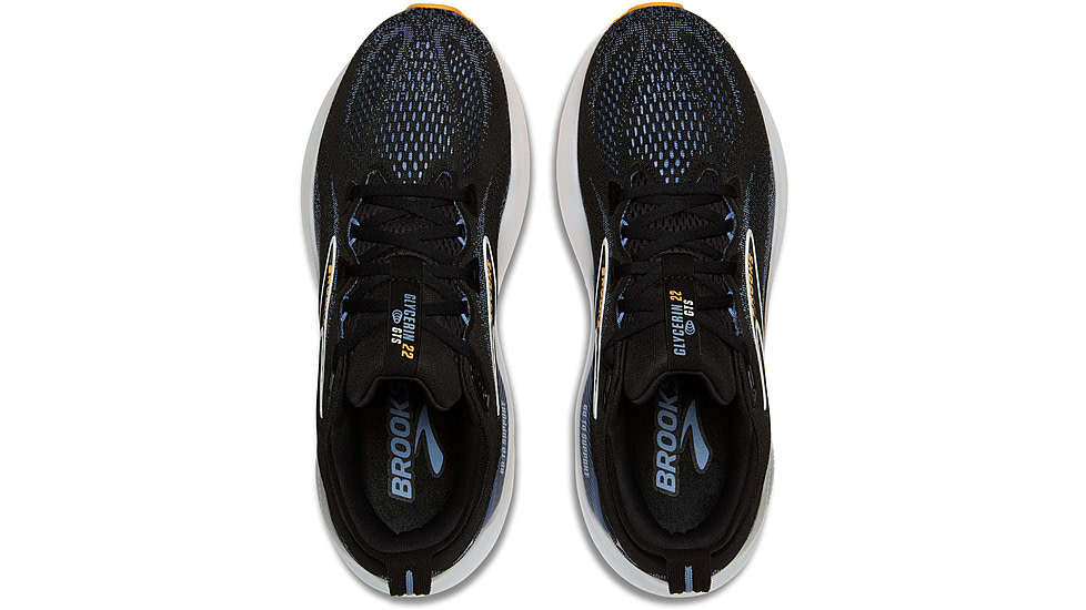 Brooks Glycerin GTS 22 Road Running Shoes - Mens, Black/Country Blue/Orange Pop, 9.0 US/Medium, 1104461D013.090