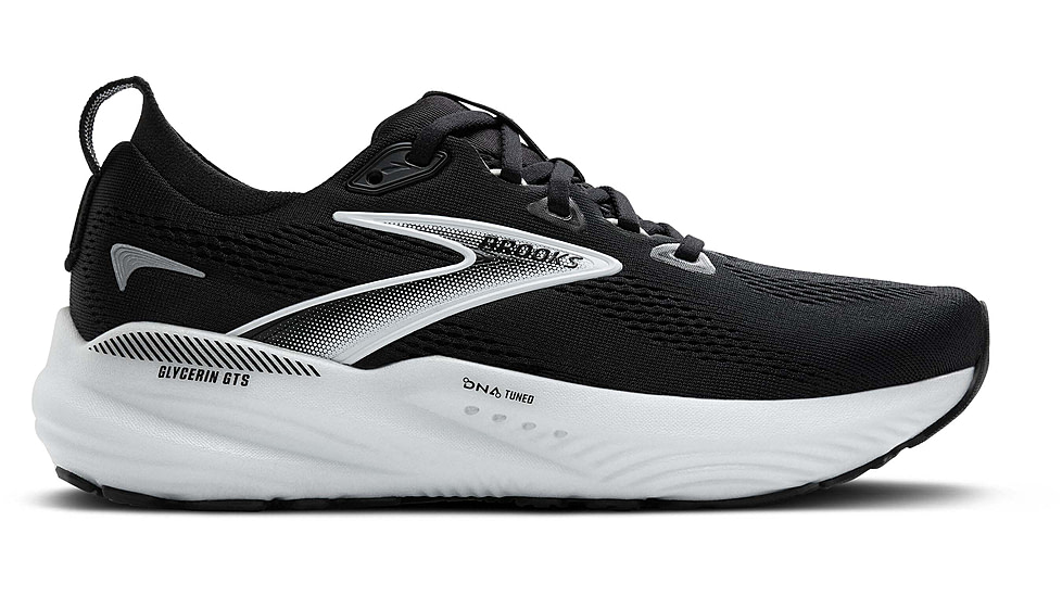 Brooks Glycerin GTS 22 Road Running Shoes - Womens, Black/Grey/White, 7.5 US/Medium, 1204351B090.075