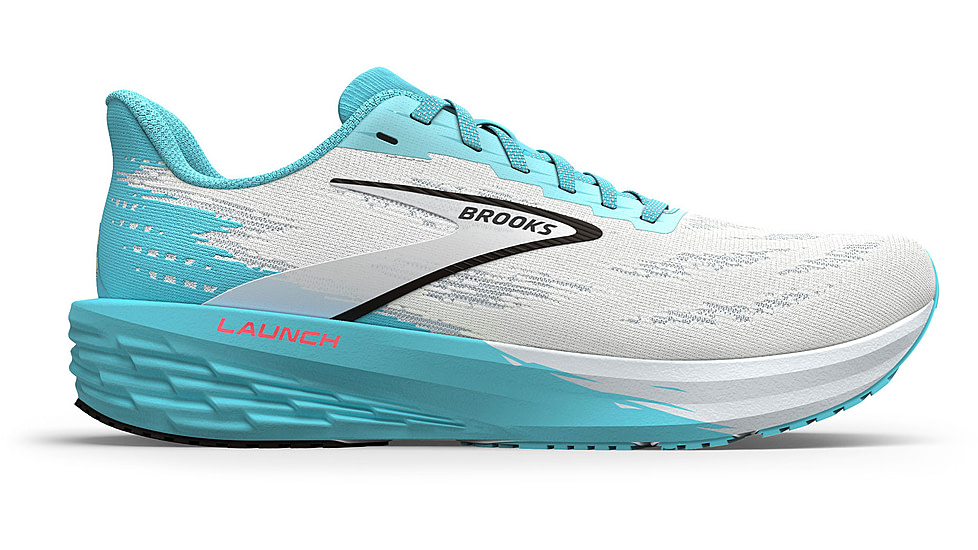 Brooks Launch 11 Road Running Shoes - Womens, White/Atomizer/Pink Clay, 10, 1B, 1204391B105.100