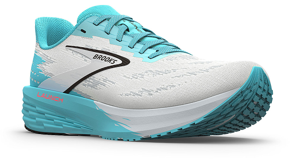 Brooks Launch 11 Road Running Shoes - Womens, White/Atomizer/Pink Clay, 10, 1B, 1204391B105.100