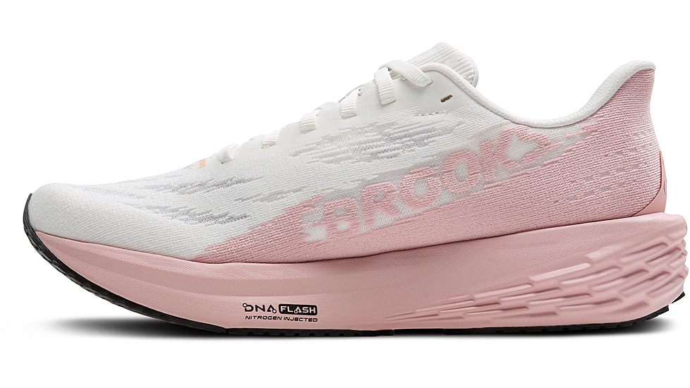 Brooks Launch 11 Road Running Shoes - Womens, White/Gold/Pink, 9, 1B, 1204391B164.090