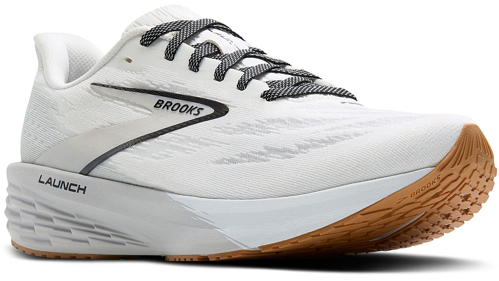 Brooks Launch 11 Road Running Shoes - Womens, White/Grey/Black, 8, 1B, 1204391B135.080