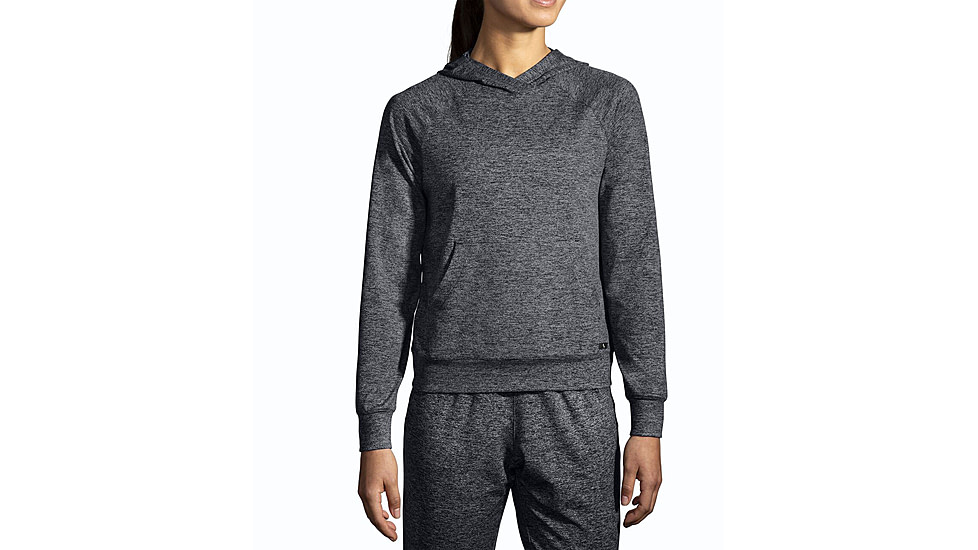 Brooks Luxe Hoodie - Womens, Htr Black, Large, 221665090.035