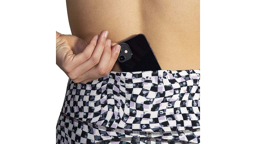 Brooks Spark 8 Short Tight - Womens, Speed Check B/W, Small, 221662004.025