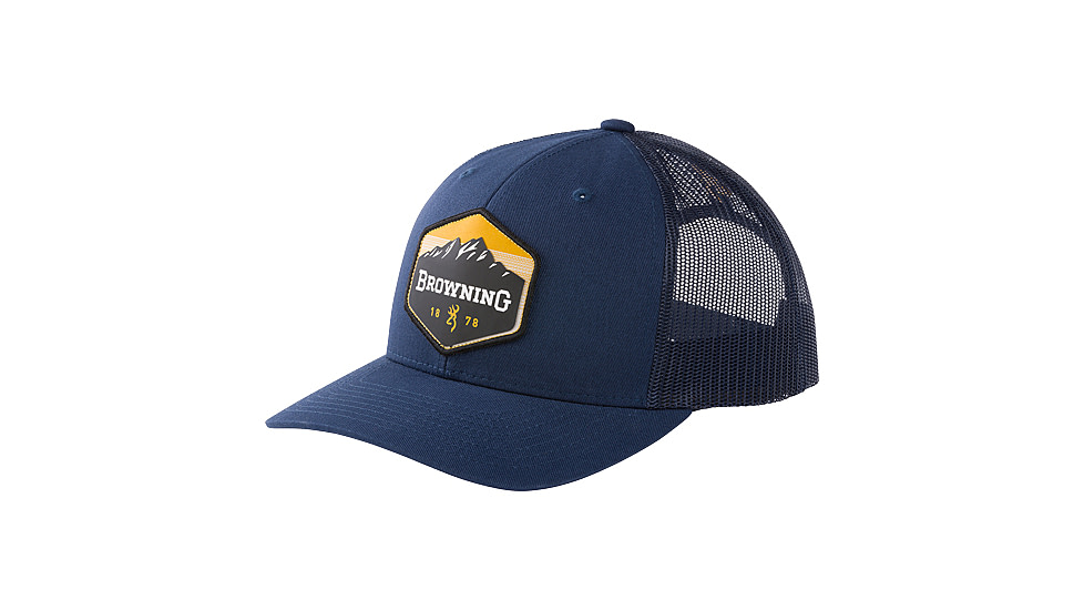 Browning Cap Diamond Creek Patch MTM Snapback, Navy Blue, 308767451