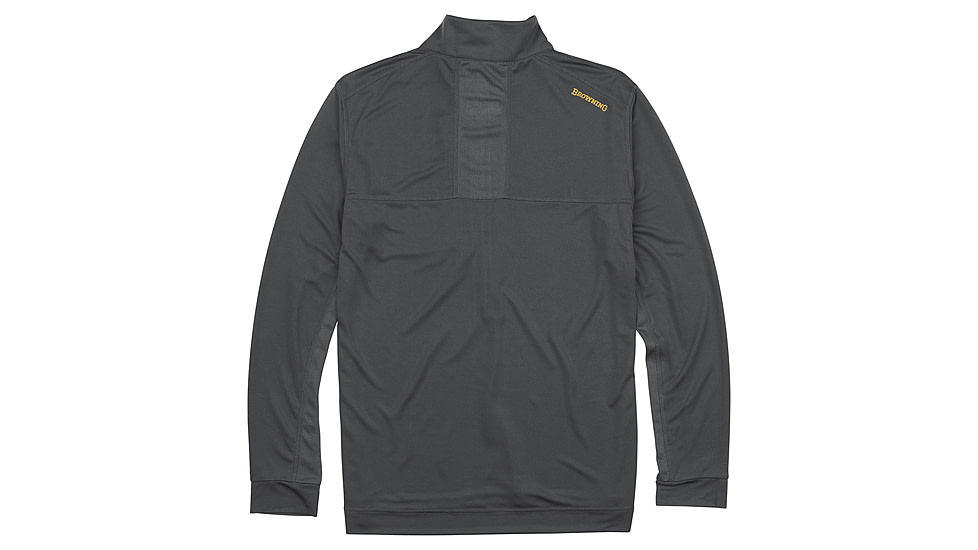 Browning Early Season 3/4 Zip Shirt - Mens, Carbon Gray, Large, 3010567903