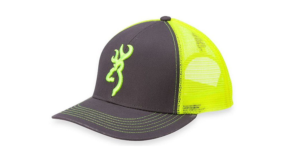 Browning Flashback Cap,Charcoal/Neon Green 308177541