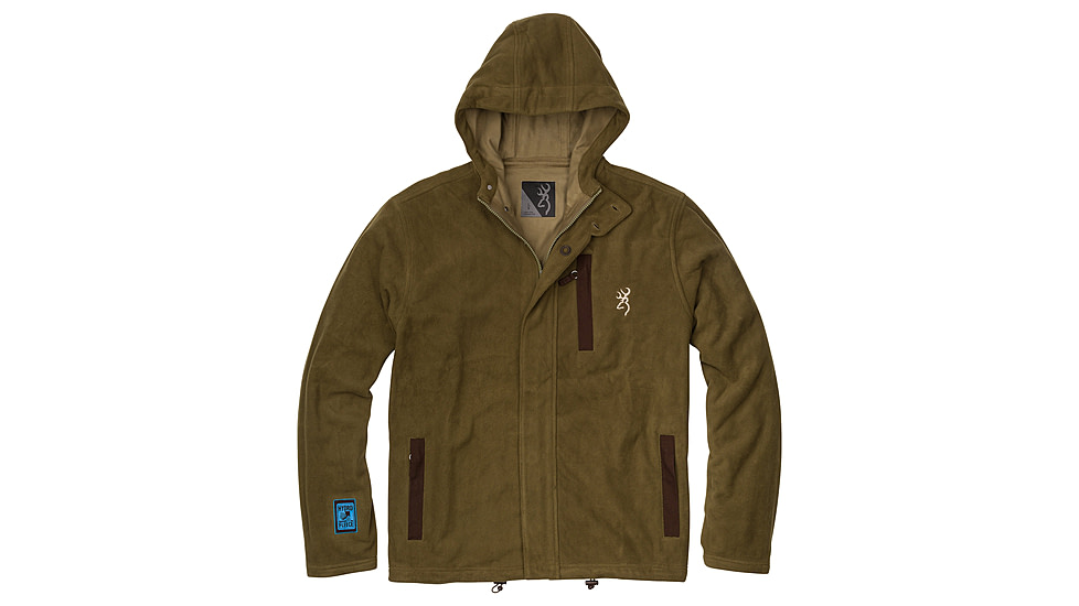 Browning Hydro-Fleece Jacket - Mens, Dark Olive, Large, 3041218403