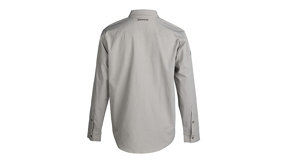 Browning Lightweight Button Down Shirt - Mens, Gray, Small, 3012727901