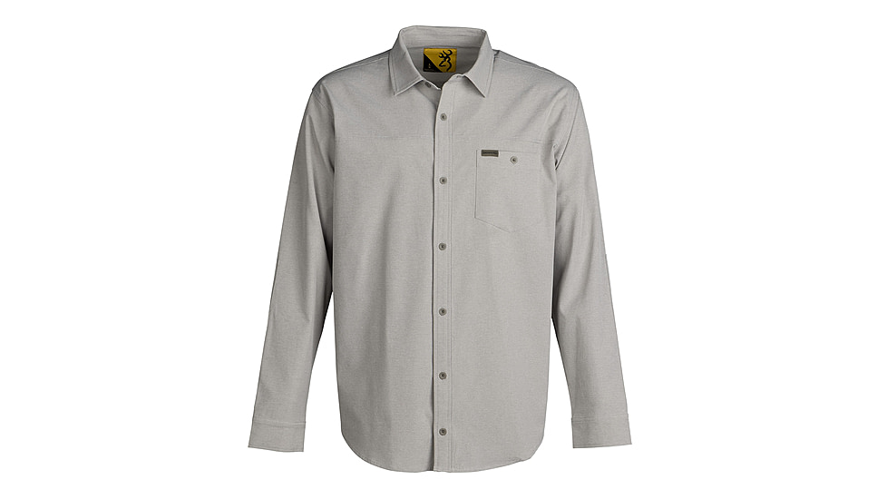 Browning Lightweight Button Down Shirt - Mens, Gray, Small, 3012727901