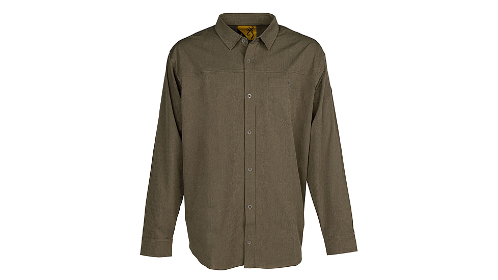 Browning Lightweight Button Down Shirt - Mens, Green, Medium, 3012726402
