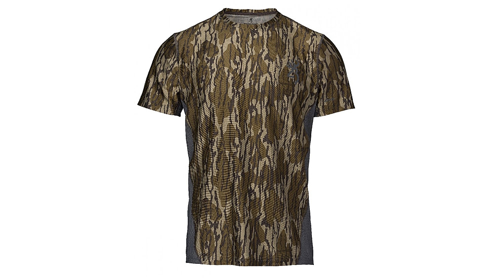 Browning Plexus Shirt - Mens, Short Sleeve, Mossy Oak Original Bottomland, Medium, 3018597002