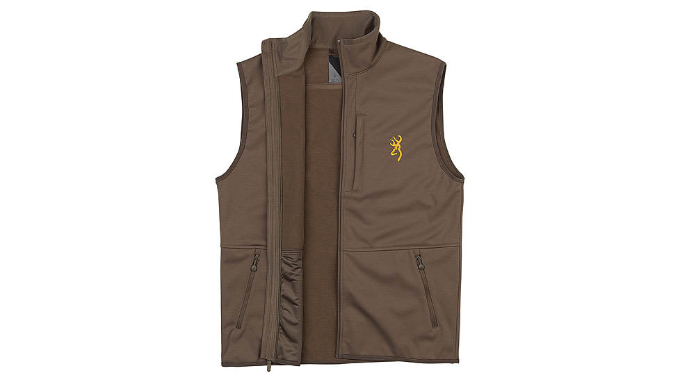 Browning Soft Shell Vest - Mens, Major Brown, Small, 3053109801